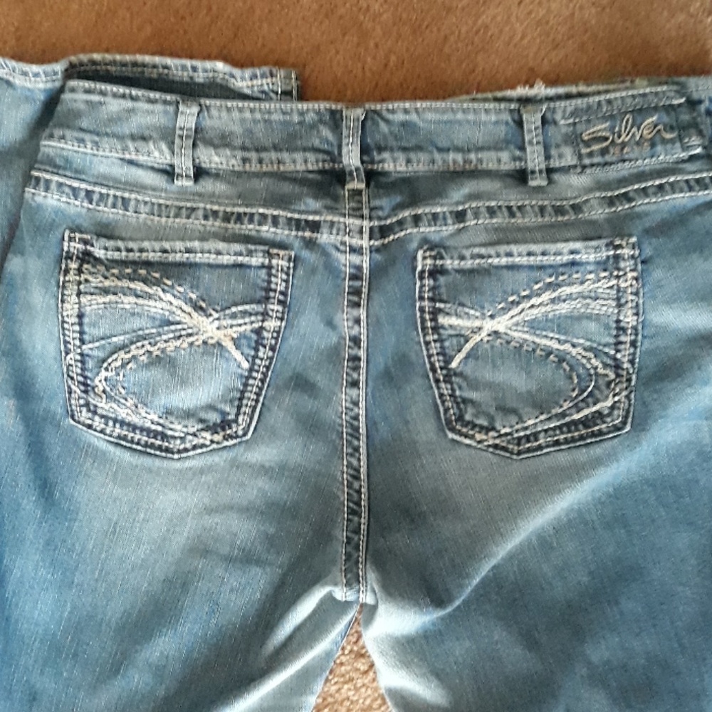 Silver boot cut jeans